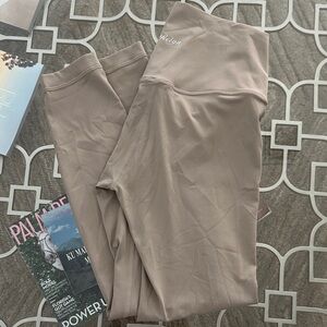 Reign High-Waist Taupe Active Leggings